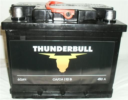 Аккумулятор 60 "THUNDERBULL" прямая полярность