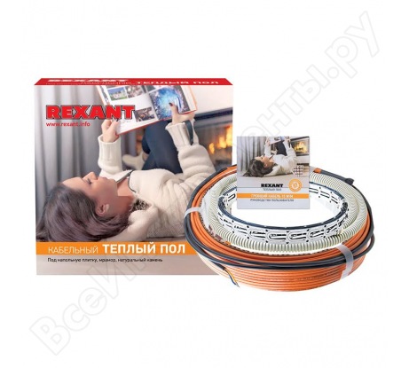 Теплый пол кабельный REXANT RND-60-900 900Вт (5.6-7.5кв.м.)