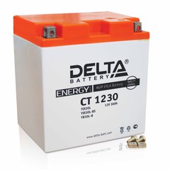 Аккумуляторная батарея стартерная 12в 30Ач ОП 330А залитая 166х126х175мм Delta (YIX30L) CT1230
