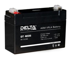 Аккумуляторная батарея 4в 3,5Ач 90х34х66мм Delta DT4035