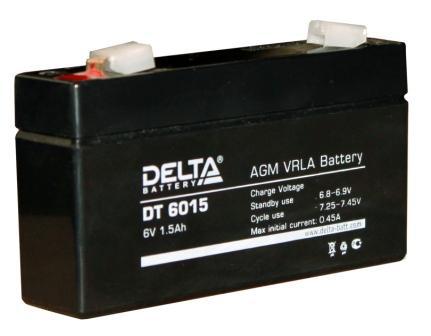 Аккумуляторная батарея 6в 1,5Ач 97х24х52мм Delta DT6015