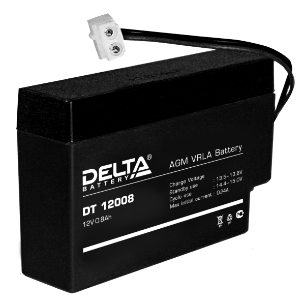 Аккумуляторная батарея 12в 0,8Ач 97х25х63мм Delta DT12008