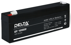 Аккумуляторная батарея 12в 2,2Ач 178х35х60мм Delta DT12022