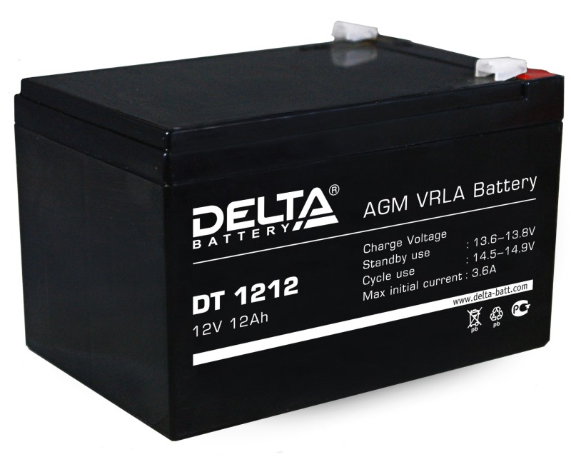 Аккумуляторная батарея 12в 4,5Ач 151х98х95мм Delta DT1212