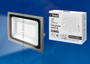 ULF-F16-200W/DW IP65 185-240В SILVER Прожектор светодиодный. Дневной свет (6500K). Корпус серебристы