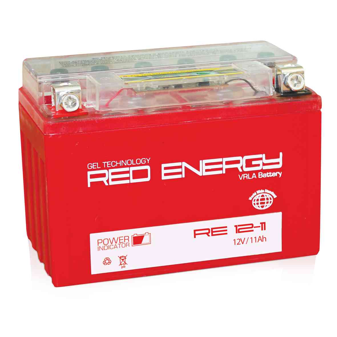 Аккумуляторная батарея стартерная 12в 11Ач ПП 220А залитая 150х86х112 Red Energy (YTZ12S) RE1211
