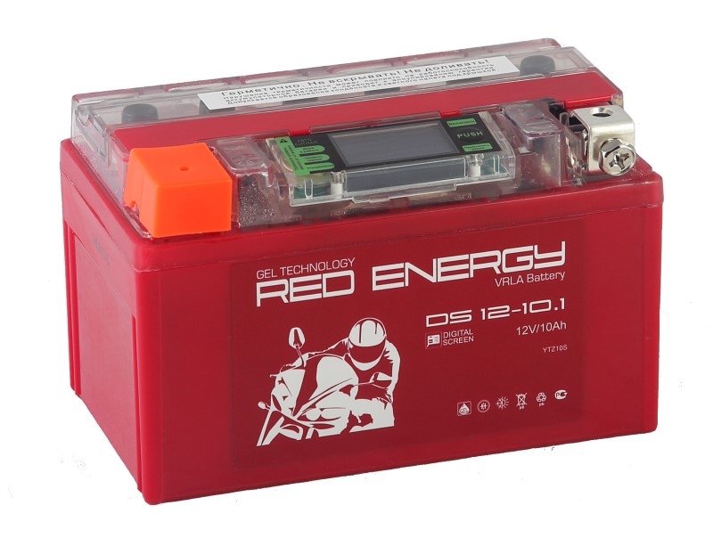 Аккумуляторная батарея стартерная 12в 10Ач ПП 200А залитая 150х86х93 Red Energy (YTZ10S) DS1210.1