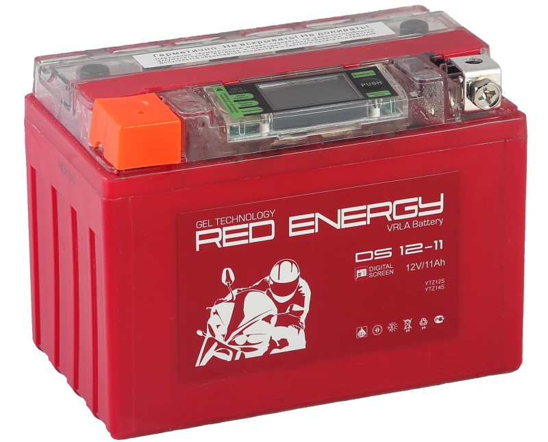 Аккумуляторная батарея стартерная 12в 11Ач ПП 220А залитая 151х86х112 Red Energy (YTZ12S,YTZ14S) DS1211