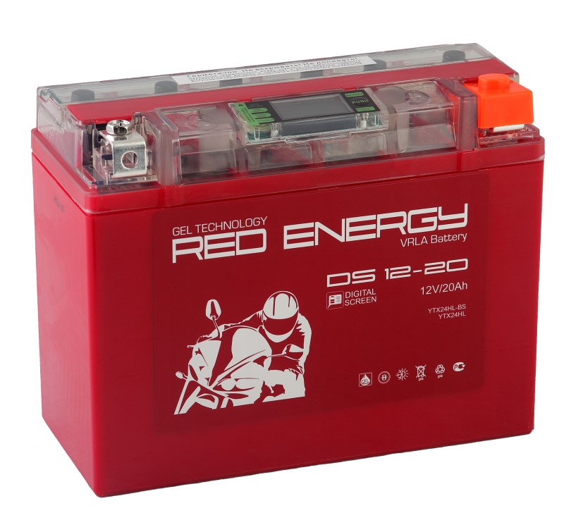 Аккумуляторная батарея стартерная 12в 20Ач ОП 260А залитая 204x91x159 Red Energy (Y50-N18L-A3,YTX24HL-BS) DS1220