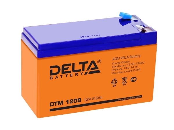 Аккумуляторная батарея 12в 8,5Ач 151х65х100мм Delta DTM1209