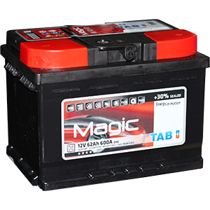 Аккумулятор 62 "TAB Magic MF" обратная полярность (низкий)