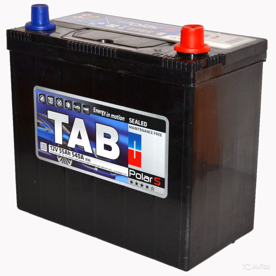 Аккумулятор 75 "TAB POLAR JIS MF" обратная полярность
