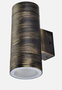 Светильник для ЖКХ ECOLA Цилиндр для двух ламп GX-53 / Черненая бронза