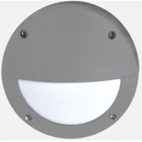 Светильник для ЖКХ ECOLA Круг с ресничкой для одной лампы GX-53 / Серый